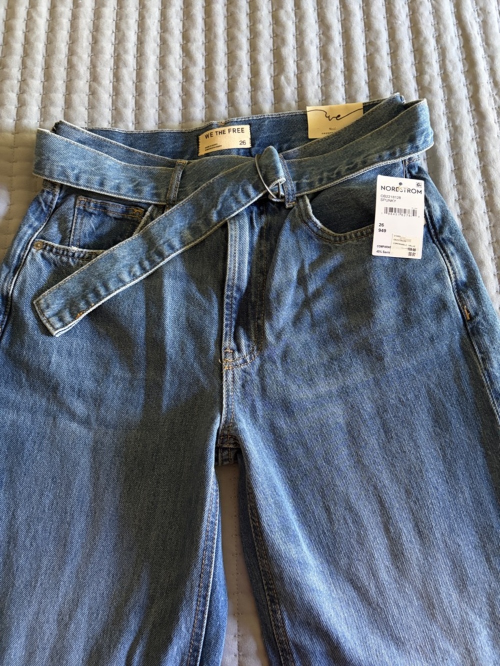 We The Free Light Blue Washed Denim Jeans